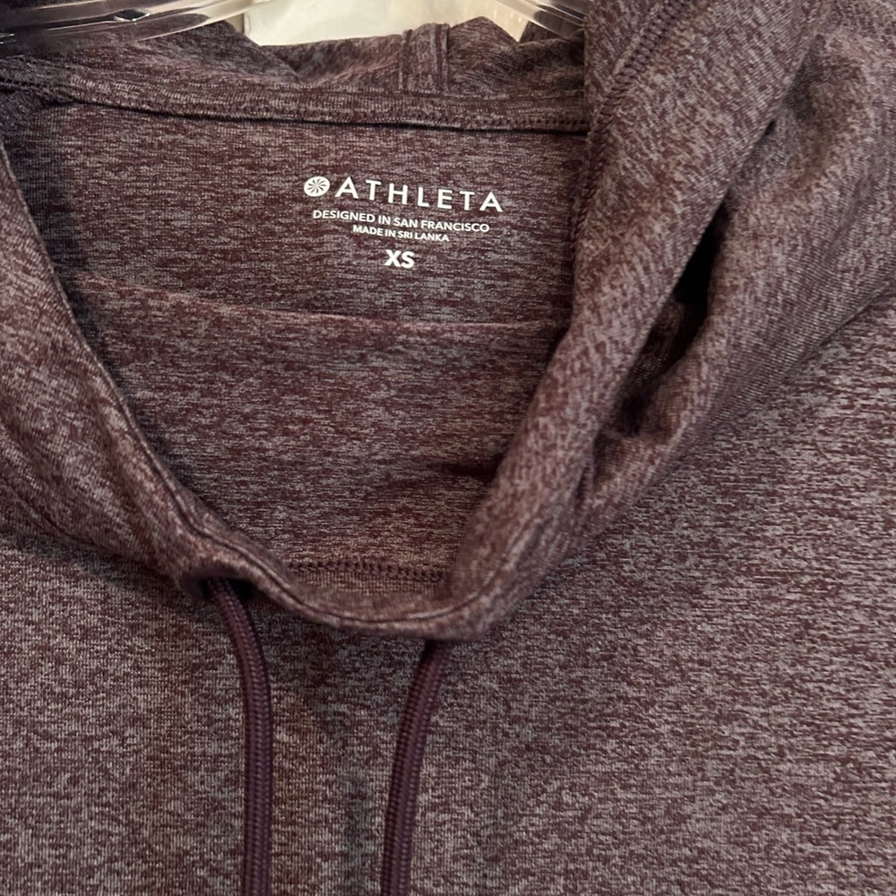 Athleta Uptempo Long Sleeve w/hood- purple